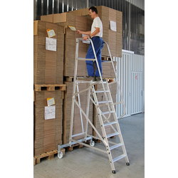 MUNK Plattformleiter fahrbar 8 Stufen
