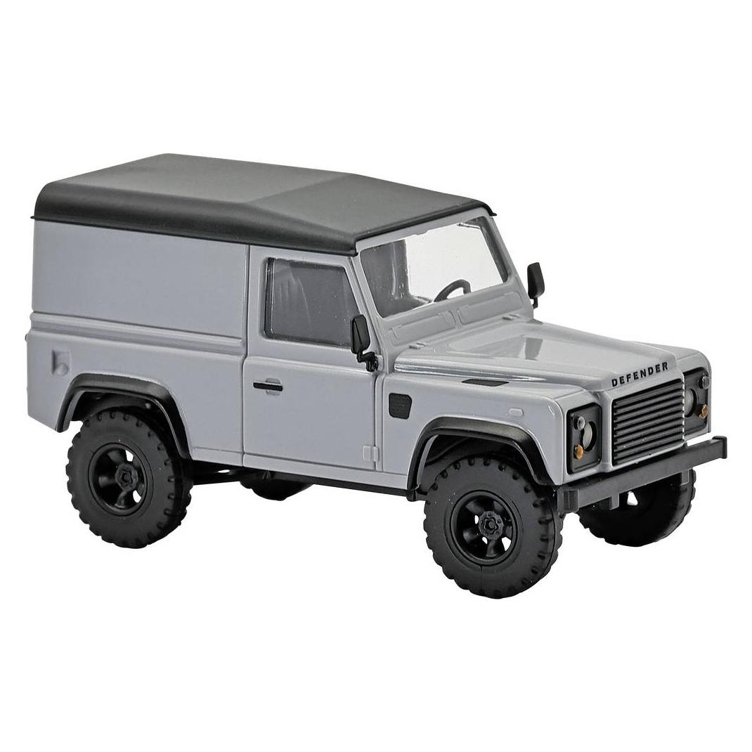 Busch 54356 H0 PKW Modell Land Rover Defender 90 Kastenwagen, Silbergrau (54356)