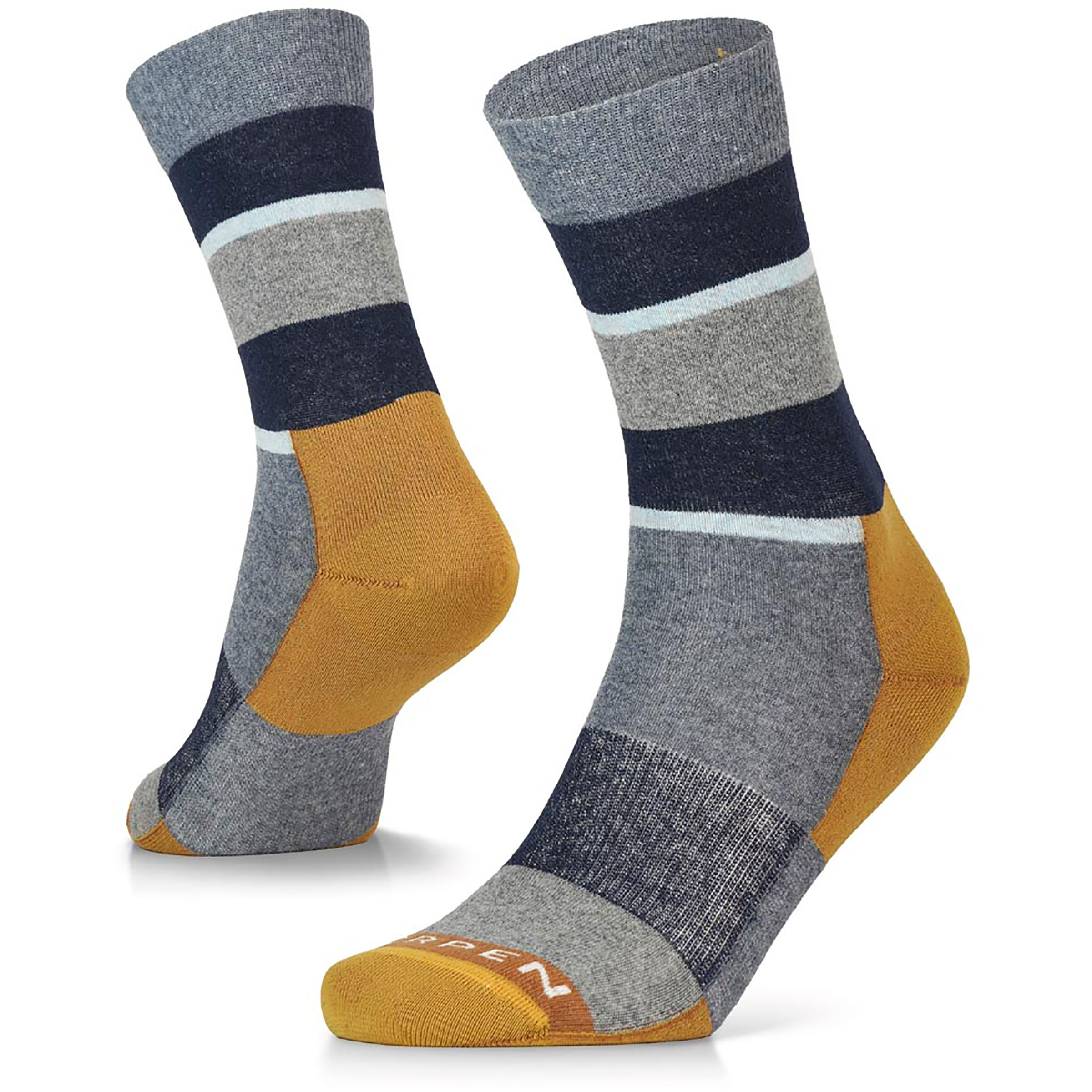 Lorpen Lifestyle Wool Stripe Crew Freizeitsocken blau Größe 47 Lifestyle Widerstandsfähig