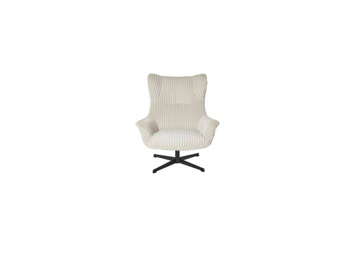 Mid.you Relaxsessel, Schwarz, Weiß, Sperrholz, 83x102x80 cm, Sitzfläche 360° drehbar, Wohnzimmer, Sessel, Relaxsessel