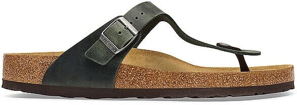 BIRKENSTOCK Damen Pantoletten Gizeh Oiled Leather olive   38 W
