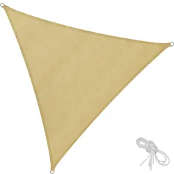 tectake Polyethylen Sonnensegel dreieckig beige - 3.6 x 3.6 x 3.6 m beige