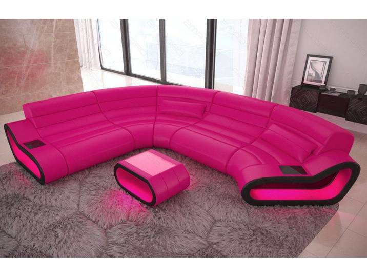 Leder Couch Concept C-Form Eleganz