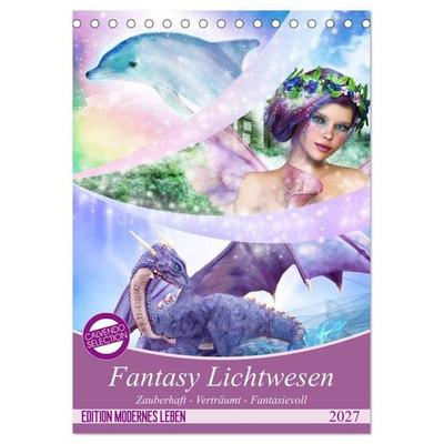 Fantasy Lichtwesen (Tischkalender 2027 DIN A5 hoch), CALVENDO Monatskalender
