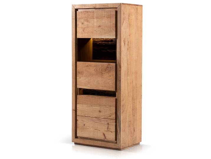 BATTURO Highboard I, Material Massivholz, Akazie lackiert, rechts