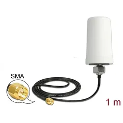 DELOCK GSM/ UMTS Antenne SMA ST 0,7 - 1,6dBi ULA100 weiß 1,0m