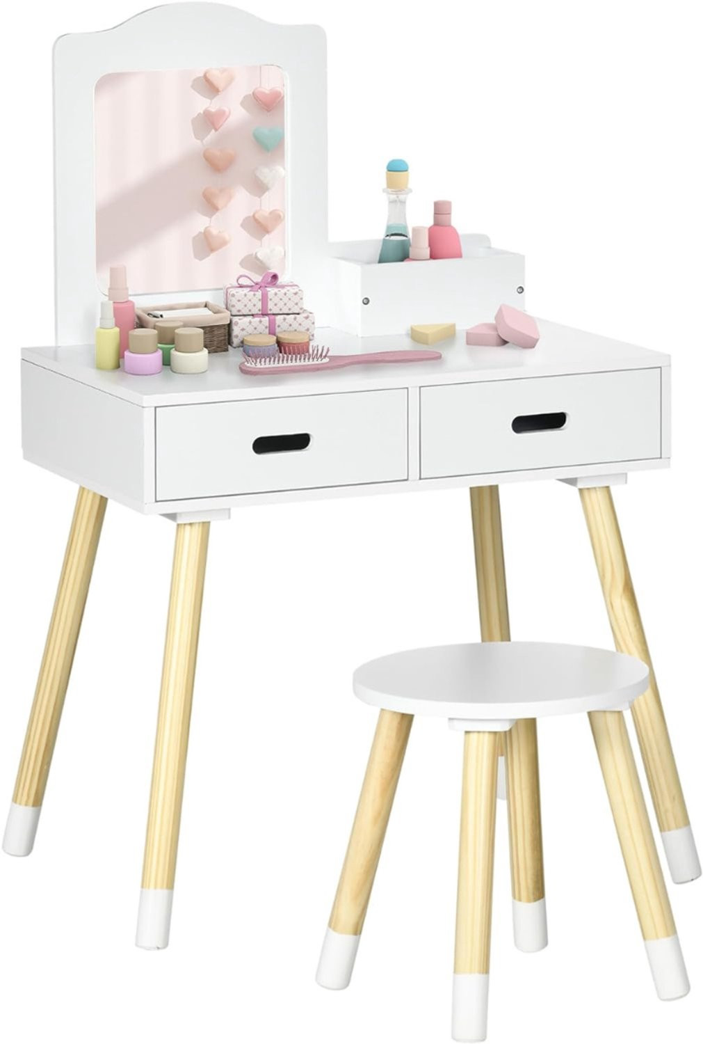 DailySupplies® Kaptafel voor kinderen - Make-uptafel voor meisjes - Wit