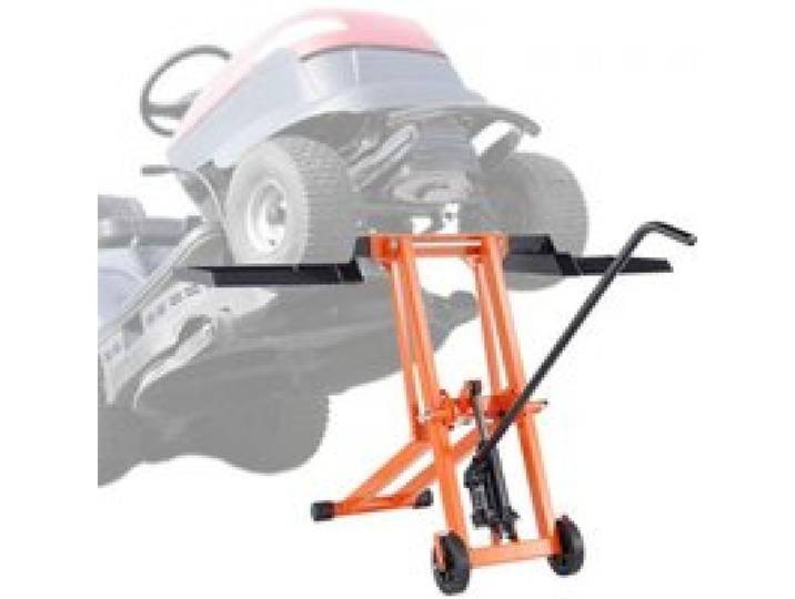 VEVOR Lève Tondeuse Autoportée avec Grande Capacité de Charge 225 kg, Cric pour Tracteur-tondeuse Hydraulique, Élévateur pour Tondeuse à Gazon Mobile et Réglable, Pour Entretien, Jardin, Orange