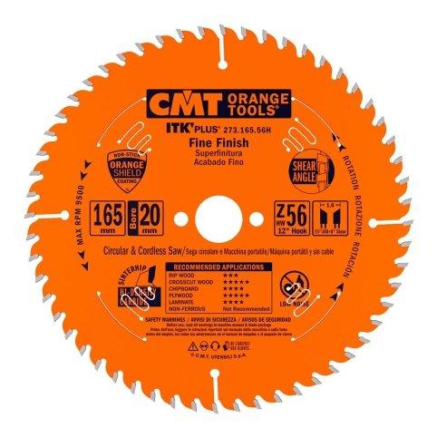 CMT 273.165.56H HW Sägeblatt Universal für Holz 165 x 20 x 56T (273.165.56H)