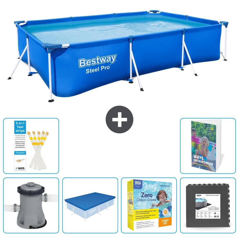 Bestway Steel Pro Rechteckig - 300x201x66 cm - 5-teilig S259