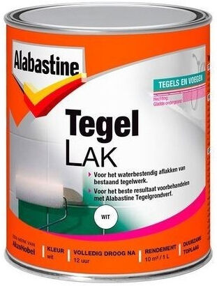 Alabastine Tegellak Wit 1 Component - 1 liter