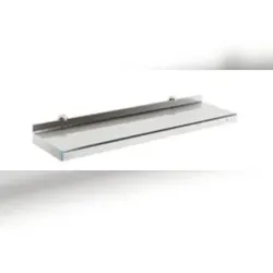 METRO Professional Wandregal GWMS3140, Edelstahl, 140 x 30 x 8 cm, silber