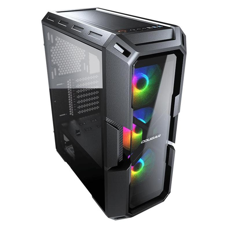 Cougar Boitier Moyen Tour ATX MX440-G RGB avec panneaux vitrés (Noir) (ATX, mATX, Mini-ITX) (3856C20.0001)