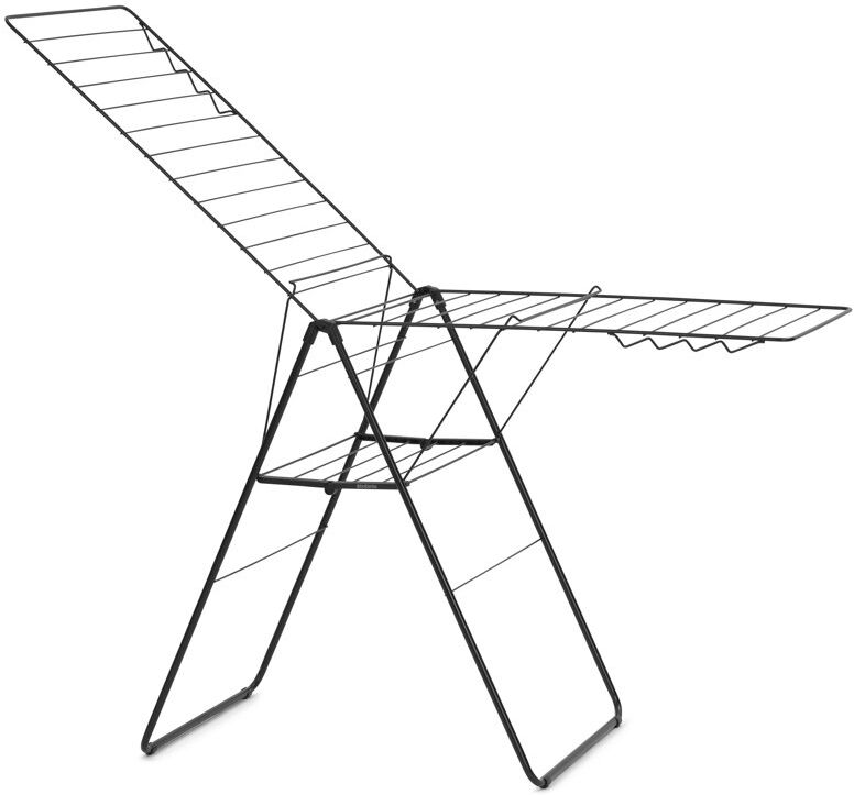 Brabantia Hangon 20 m Folding Drying Rack Black 98cm H X 59cm W X 5cm D