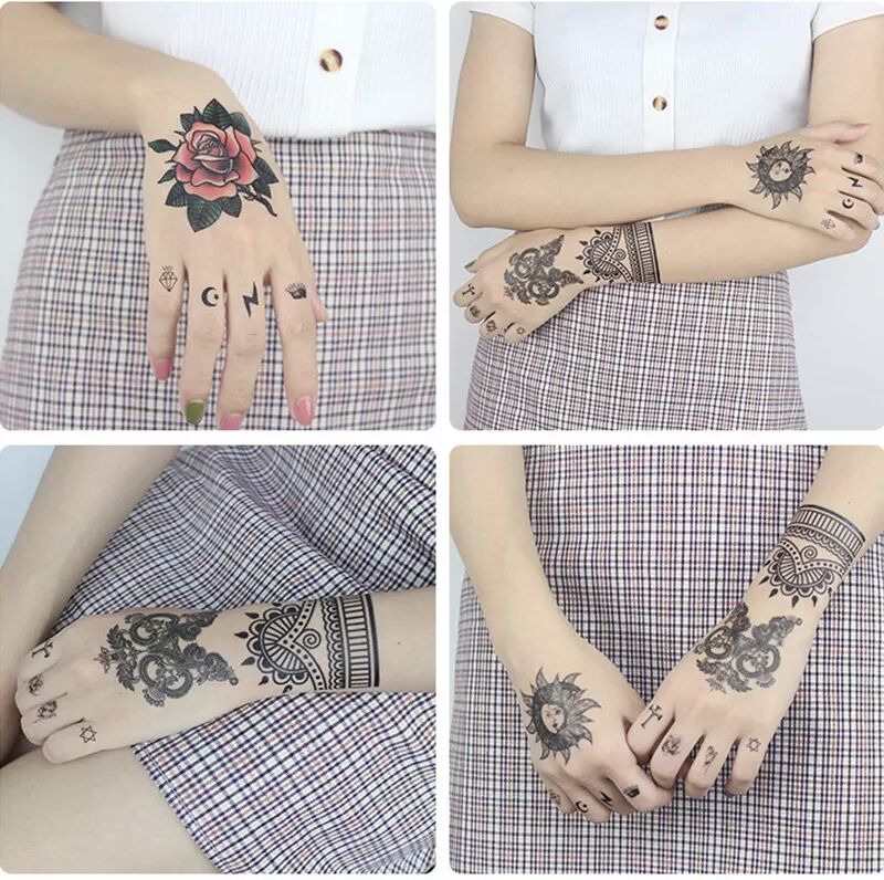 INF Pack de 10 feuilles de tatouages temporaires model 2