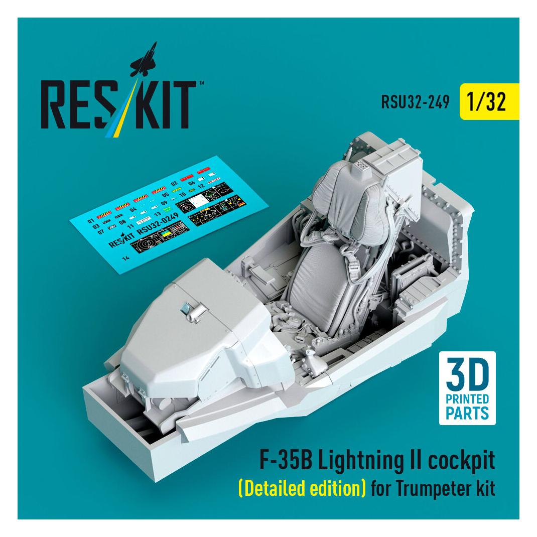 ResKit ??F-35B Lightning II cockpit (Detailed edition) (3D Printed) for Trumpeter (RSU32-0249)