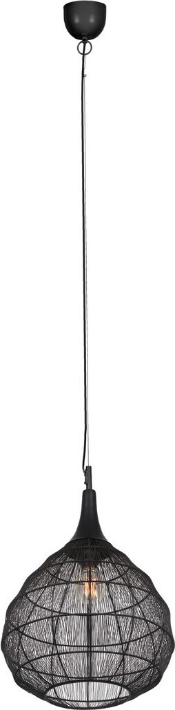 Ronde hanglamp Soraya Trio zwart metalen modern