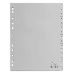 Durable 652410 Tab-Register Numerischer Registerindex Polypropylen (PP) Grau