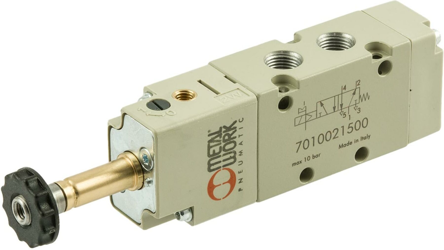 Riegler 5/2-Wegeventil, elektropneumatisch, monostabil, G 3/8 (7040021100)