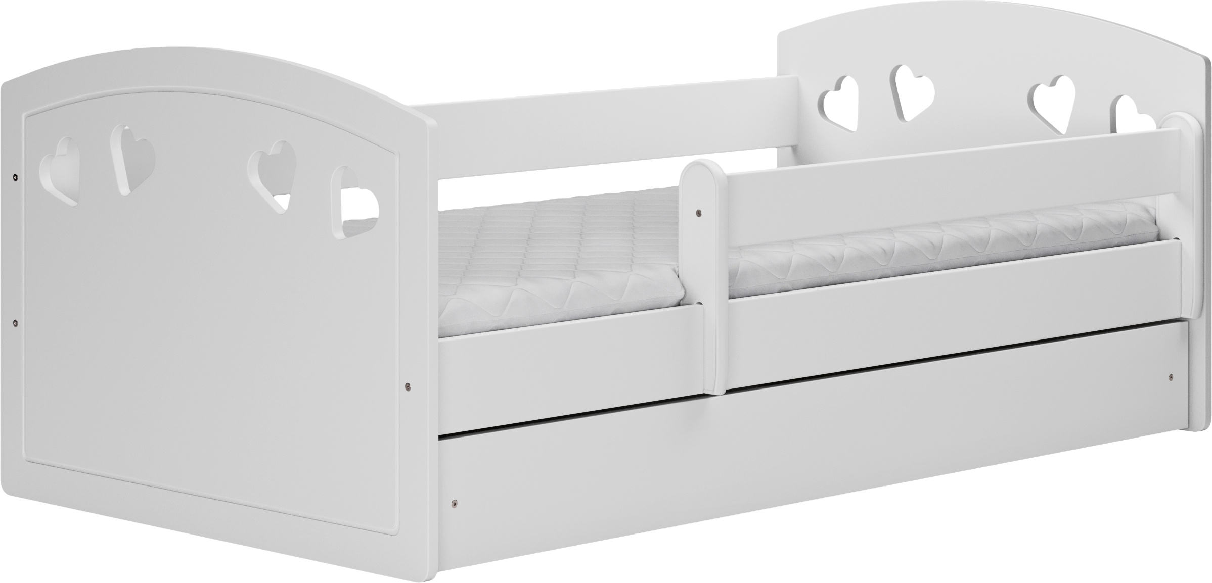 Kocot Kids Kinderbett Julia weiß mit Schublade in weiß 160x80 cm ohne Matratze