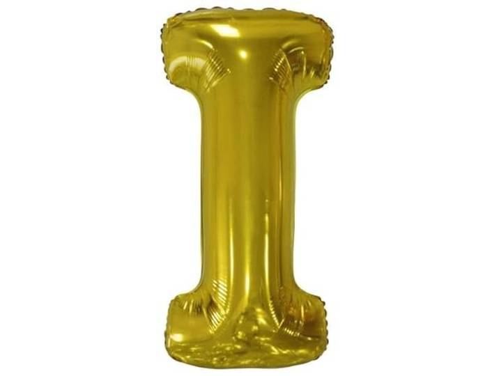 Amscan 9909584 9909584-Gouden Letter I SuperShape Folie Ballon-39, Goud