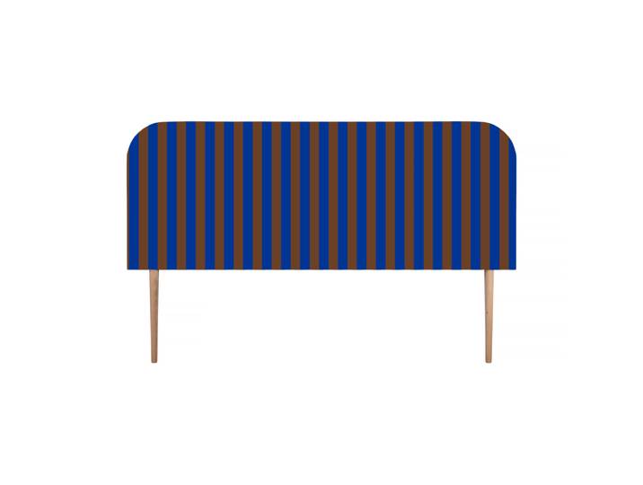 Tête de lit en velours à rayures 160x97cm