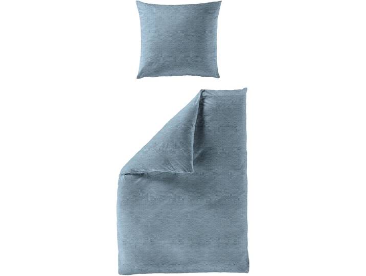 Bettwäsche BIERBAUM Chic Uni , blau, B/L: 135cm x 200cm, 1 Stk., 1 Stk., Seersucker, B/L: 80cm x 80cm, 2 Stk., Seersucker, Obermaterial: 100% Baumwolle, Bettwäsche, Bettwäsche, Schickes Unidesign: Modern und elegant für jedes Schlafzimmer