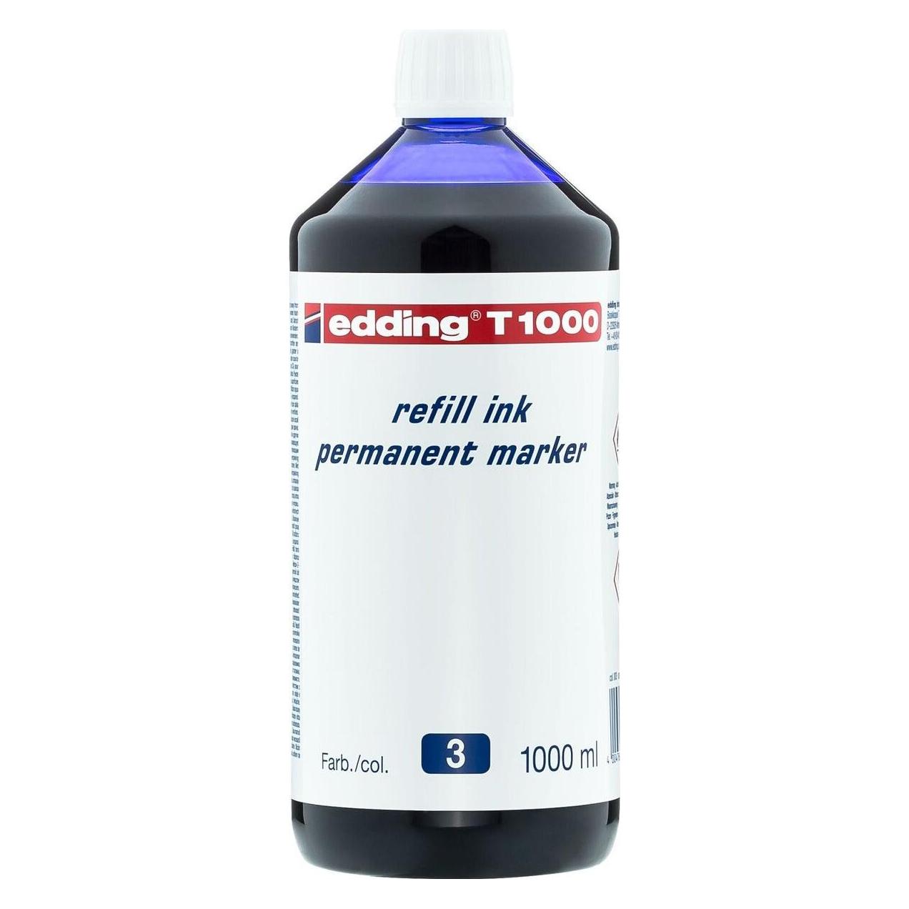 Edding Nachfülltinte Marker T1000 Flasche blau 1.000ml (4-T1000003)