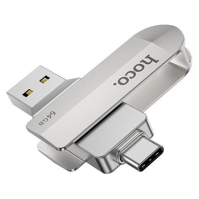 Hoco Speicherkarten pendrive USB A + Typ C UD10 64GB USB3.0 (64 GB, USB-A, USB-C) (6931474738660)