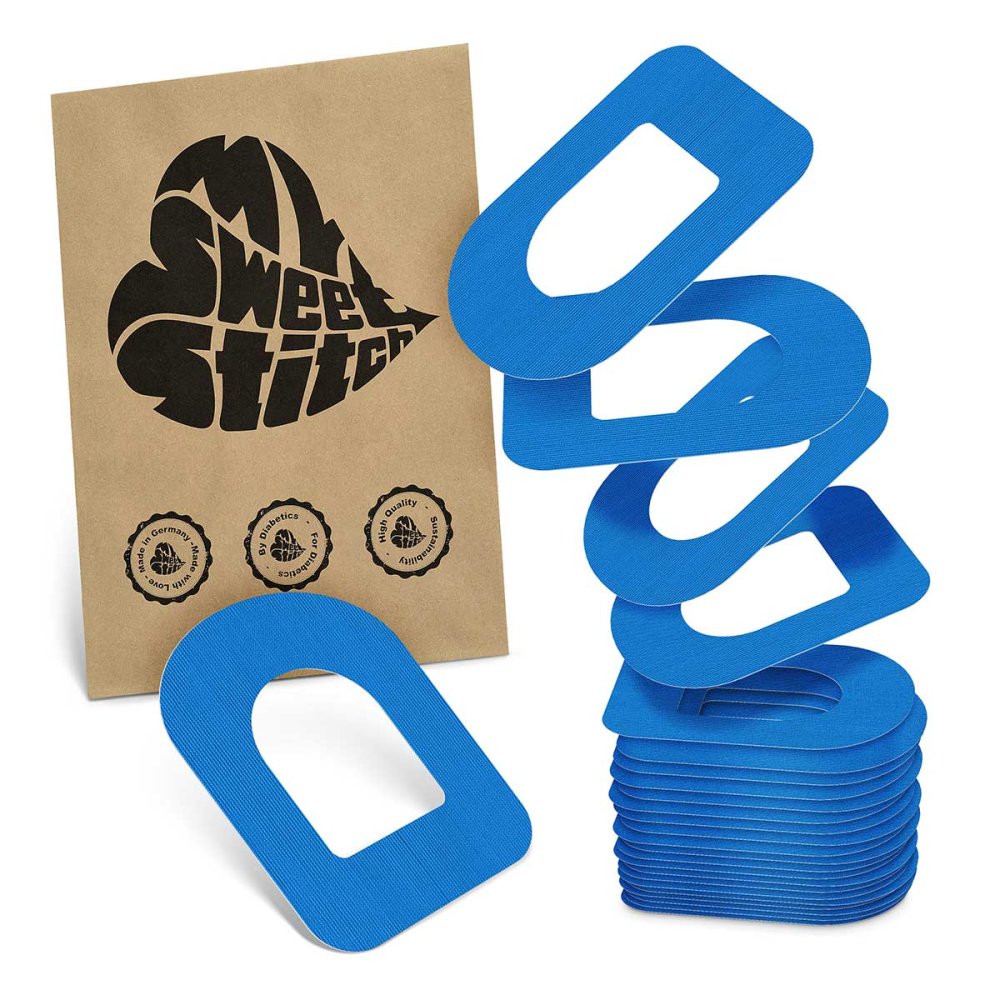 MySweetStitch GmbH Omnipod 5 / DASH / EROS Tape Oval Blue 18178891
