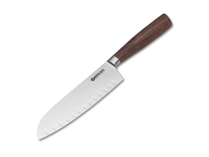 Böker Manufaktur Solingen Santokumesser Santoku mit Kullenschliff & Holzgriff 130735