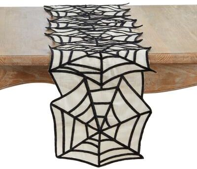 "Saro Lifestyle Spider Web Net Table Runner - 14""x72"""