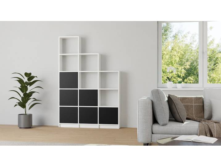 20 cm tiefer Raumteiler nach Maß MDF Beschichtet MDF Weiß matt