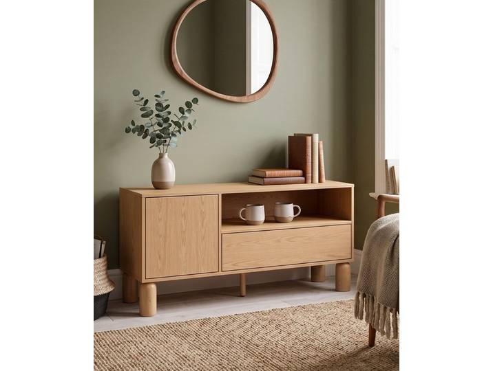 yourhouse24 TV-Board Kompaktes SANDEN 5 in Bookmatch-Holzoptik – Moderner Stil