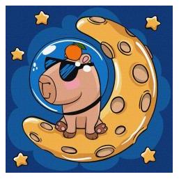 Ideyka Malen nach Zahlen - Wasserschwein auf dem Mond 30x30 (65613981)