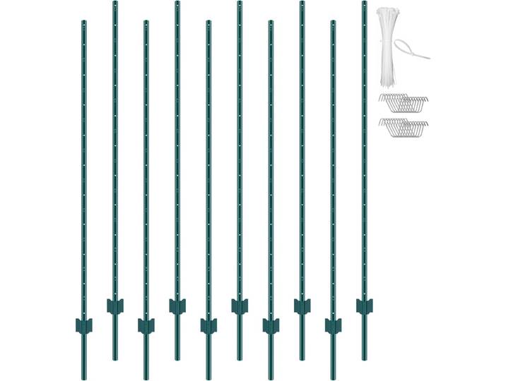 VEVOR Set Van 10 Schuttingpalen 182\,88 Cm Weideafrasteringspaal Metalen Schuttingpaal