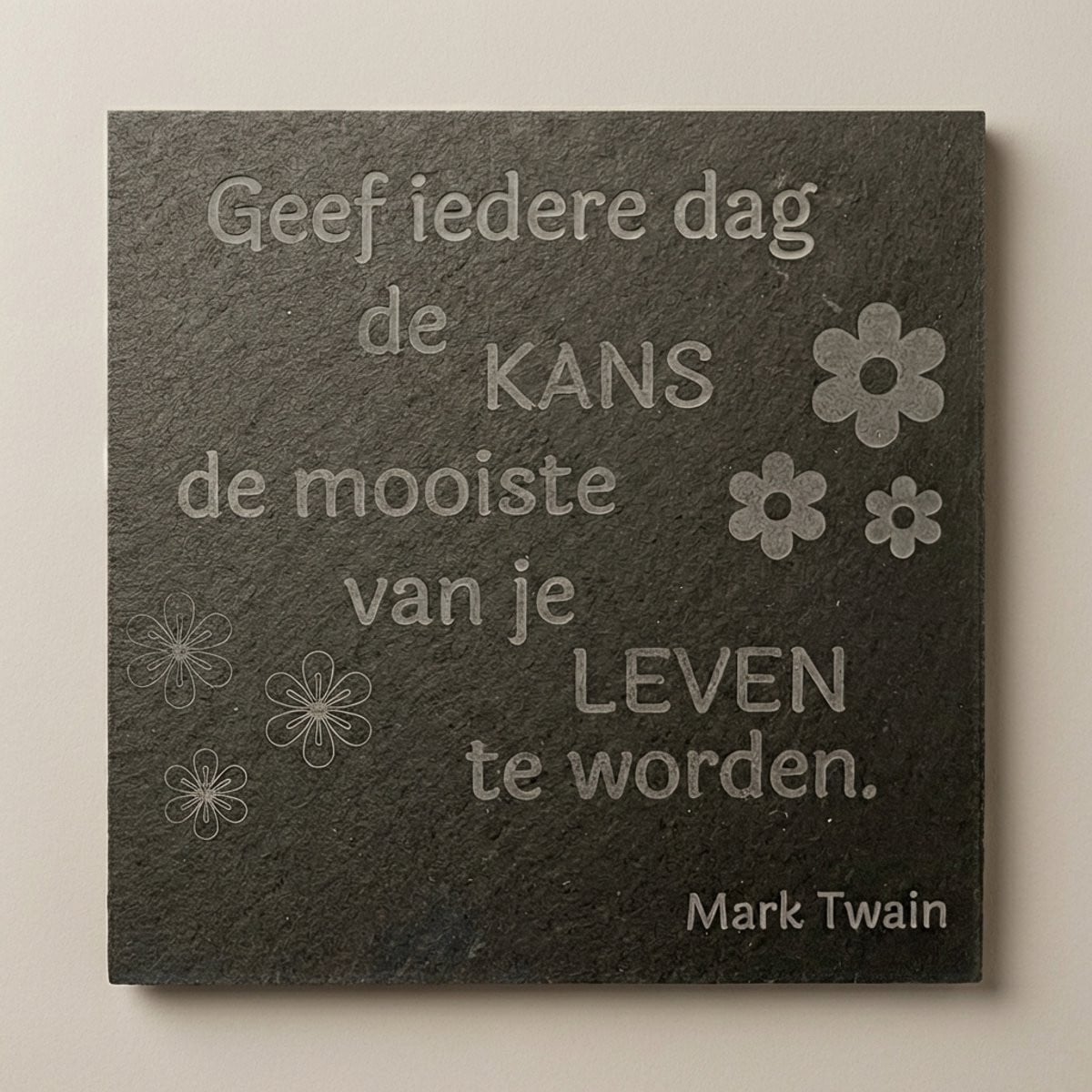 Tegel met tekst Mark Twain