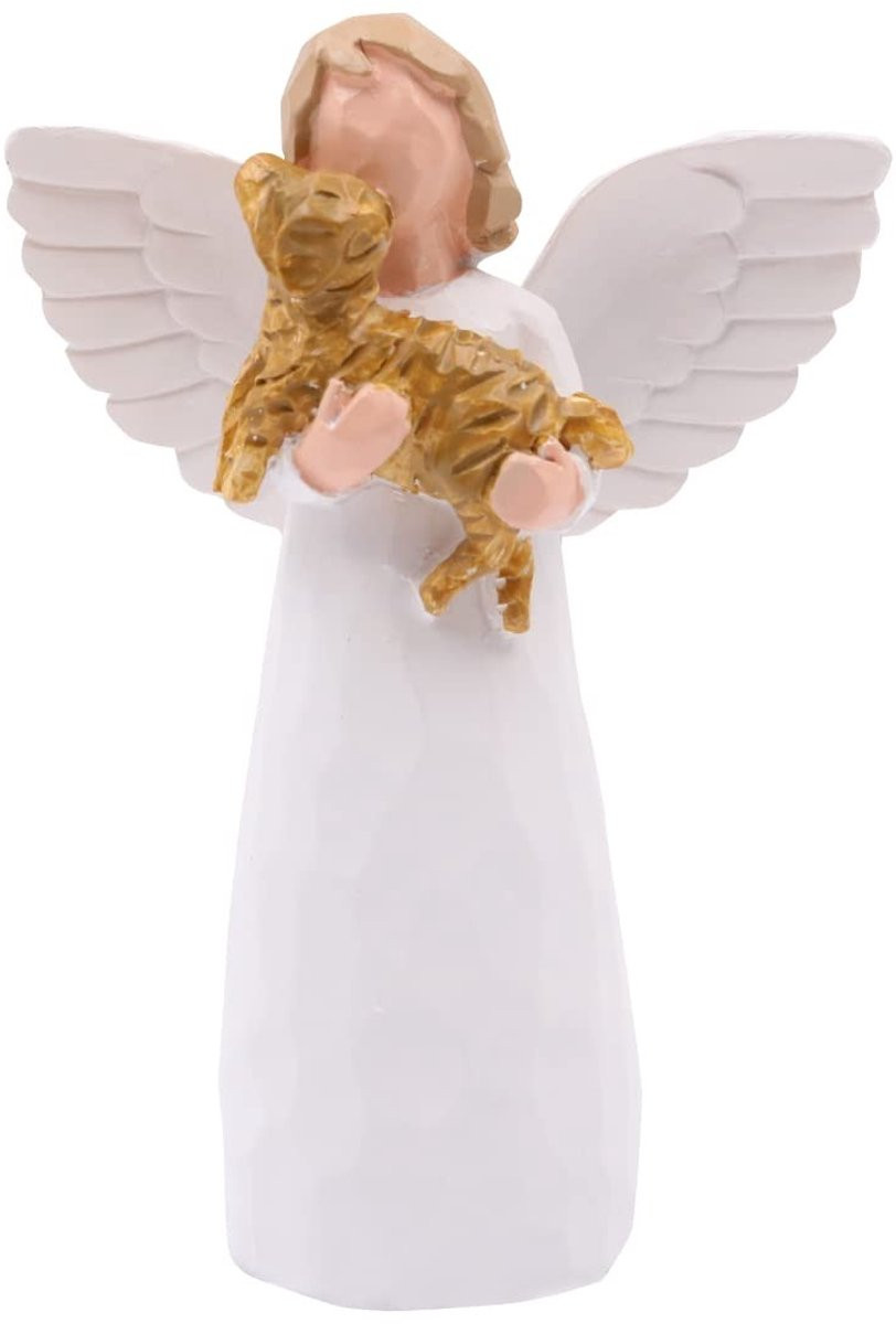 Dailygoods Dailygoody Hond Gedenkteken - Handgeschilderd Engel Figurine als Rouwcadeau voor Huisdier