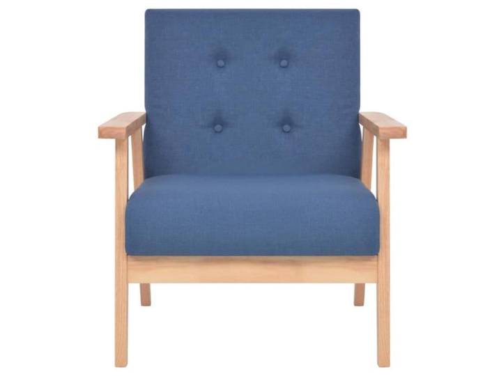 Fauteuil Salon BINGO - Chaise Bleu Tissu 64 5x67x73 5cm pour relax 19524