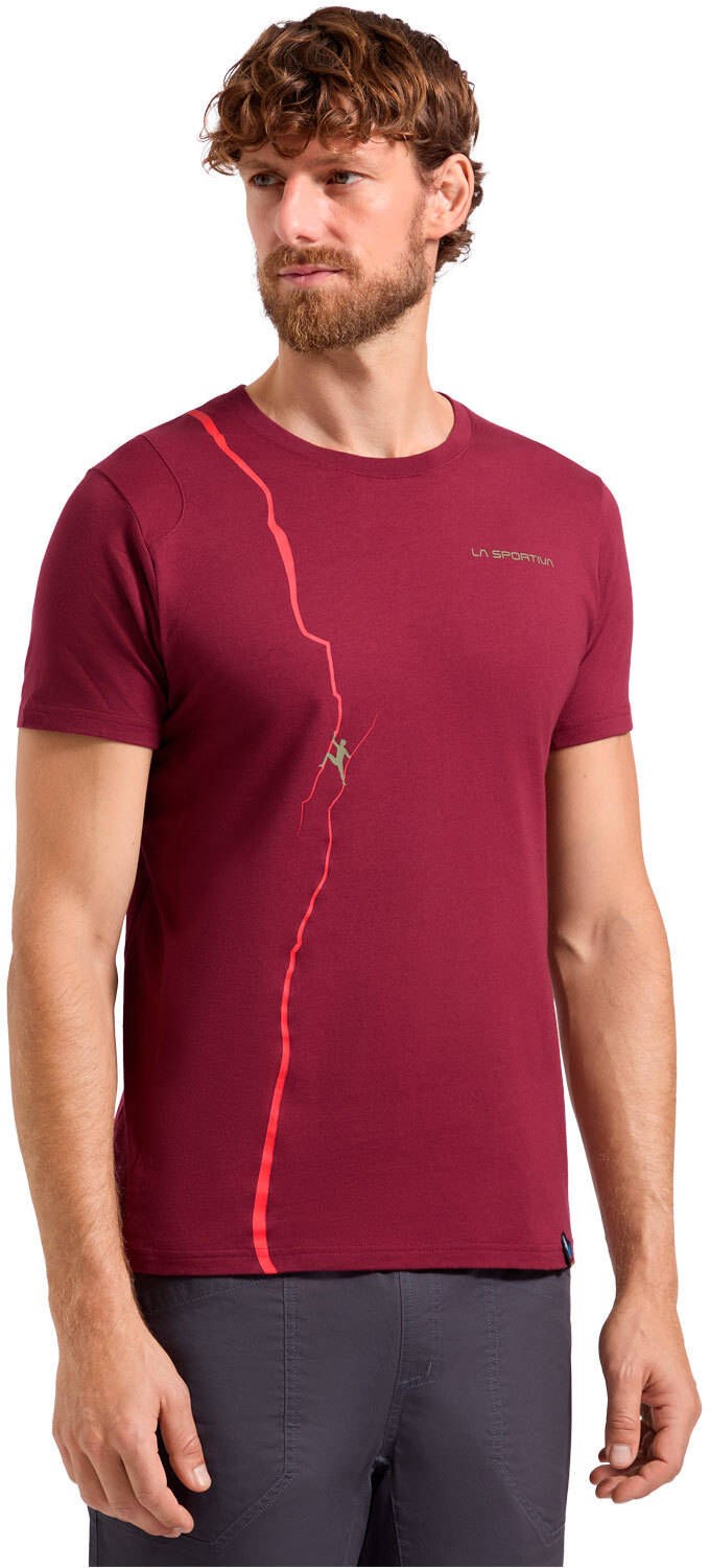 La Sportiva route camiseta montaña manga corta hombre Granate