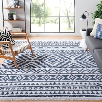 SAFAVIEH Augustine Chara Rustic Moroccan Fringe Rug