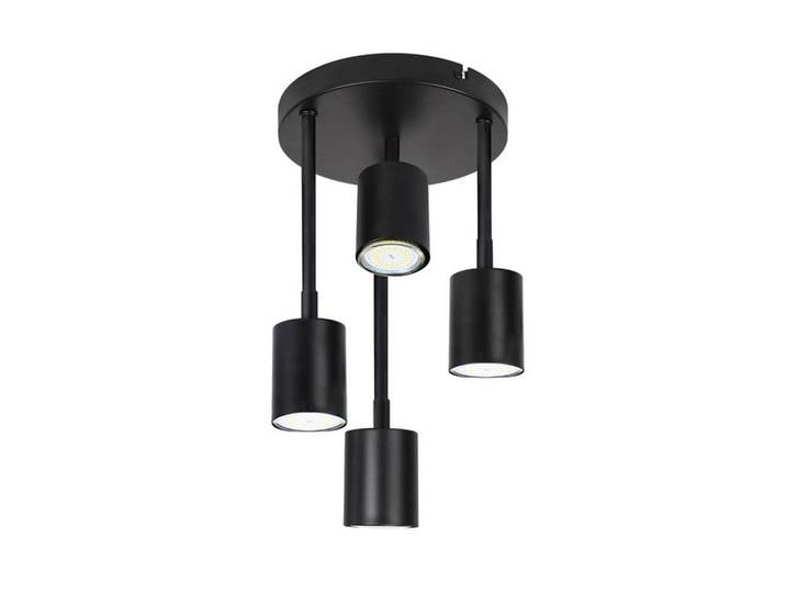 Nettlife Deckenstrahler Maeder 4-flammig 20/20/34cm, Schwarz, Metall, Gu10, 20x34x20 cm, Lampen & Leuchten, Innenbeleuchtung, Spots & Strahler, Deckenspots
