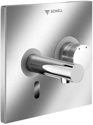 Schell Linus Fertigmontageset 019360699 Frontplatte Messing, 230 mm Auslauf, Infrarot-Sensor-Elektronik, Mischwasser, ohne Stromversorgung