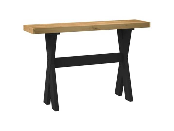 smnyxs Konsolentisch aus massivem Kiefernholz, Beine in X-Länge, 120 x 30 x Robustes Naturholz, praktische Platte, rustikales Design, einfache Pflege, vielseitig einsetzbar für Eingangsbereich und
