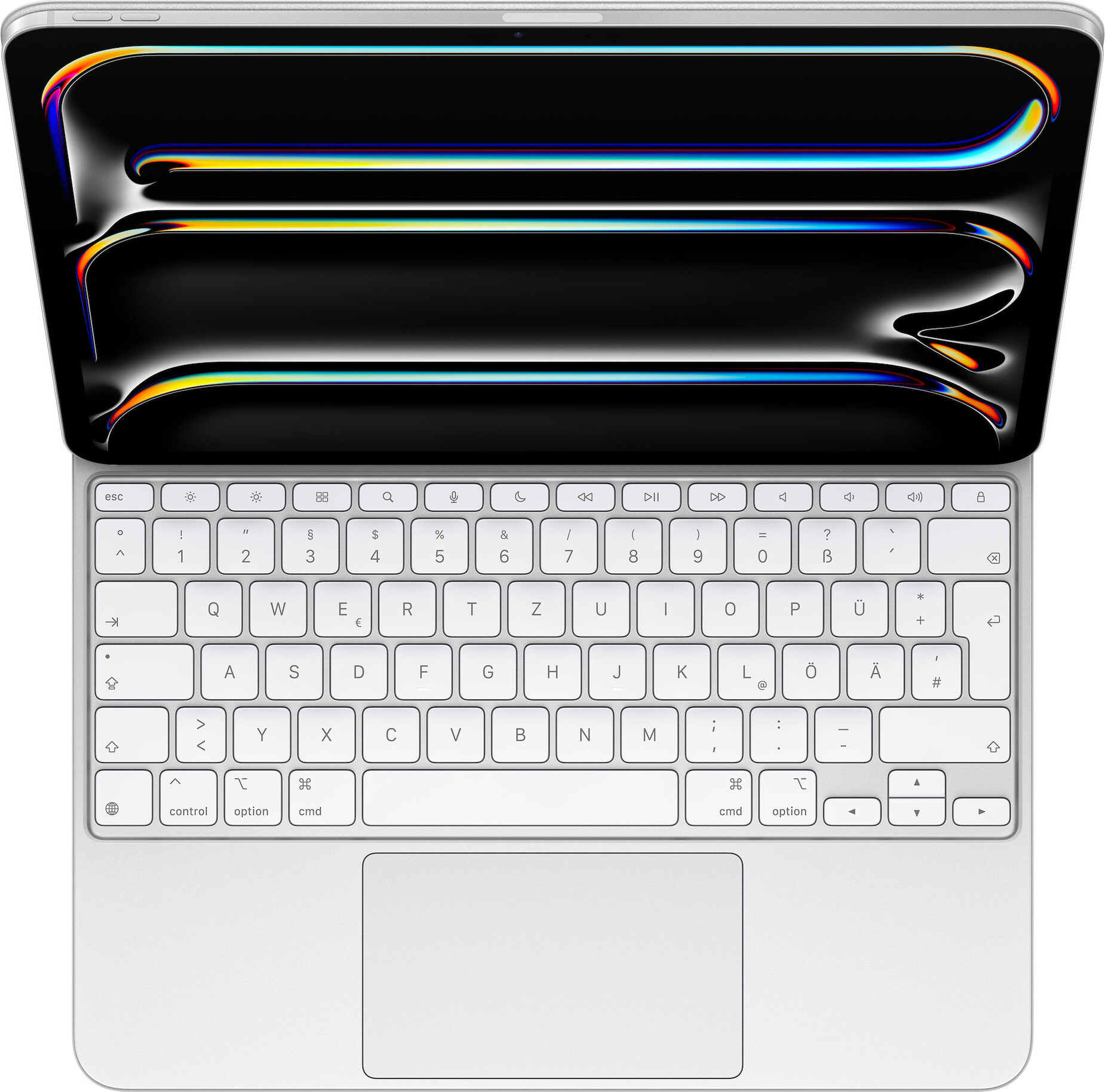 Apple Magic Keyboard für 13" iPad Pro (M4) - Deutsch - Weiß, QWERTZ, Deutsch, Trackpad, Scherenschalter, 1 mm, Apple