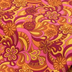 Universalgewebe "Flower-Power", orange-color
