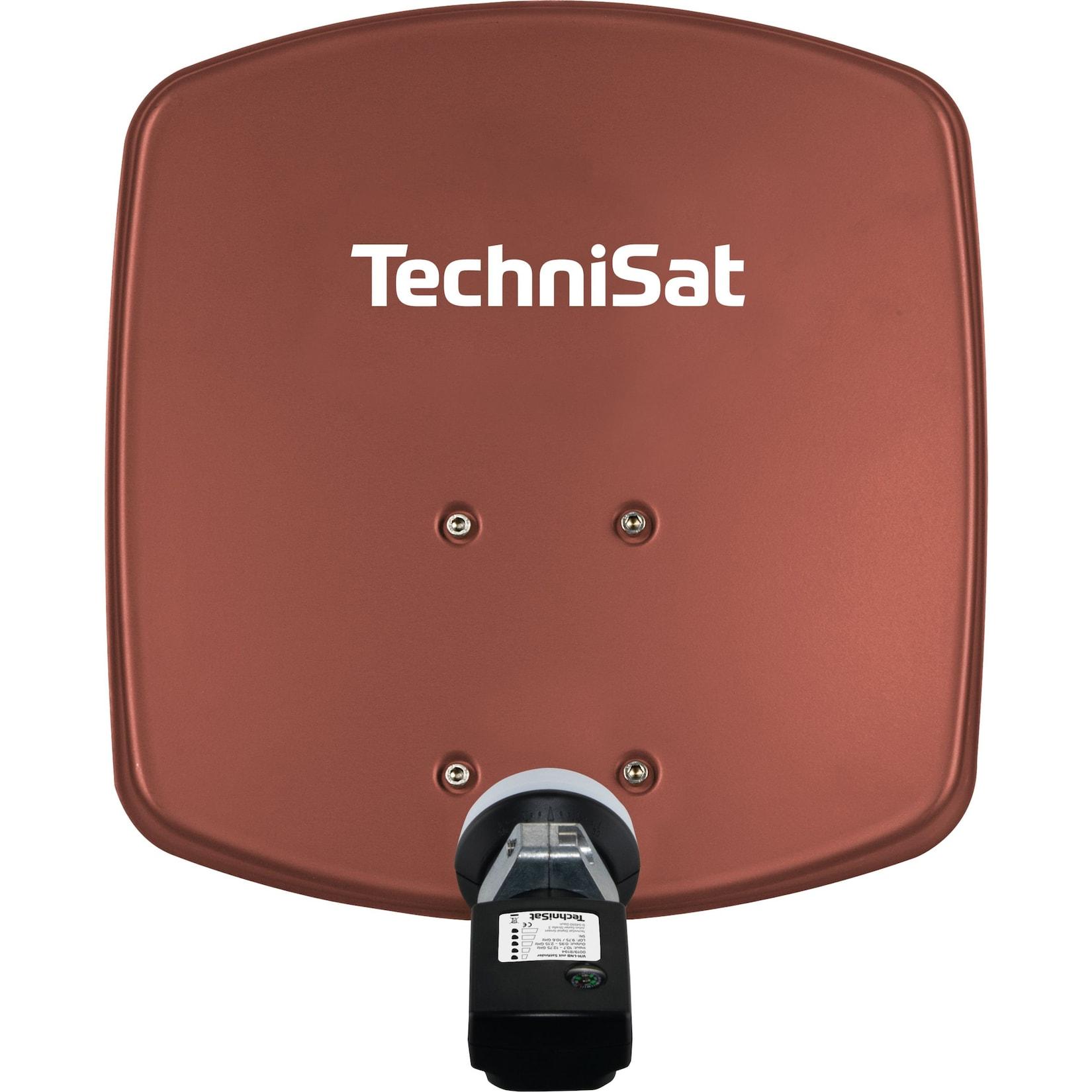 TechniSat DIGIDISH 33 Sat-Schüssel mit V/H-LNB & Satfinder, 1 TN ziegelrot