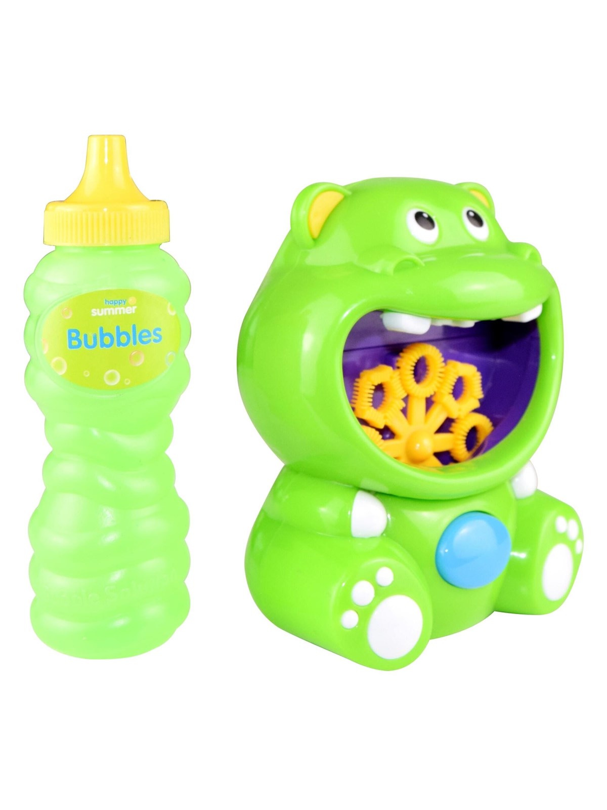 Happy Summer Hippo Bubble Machine