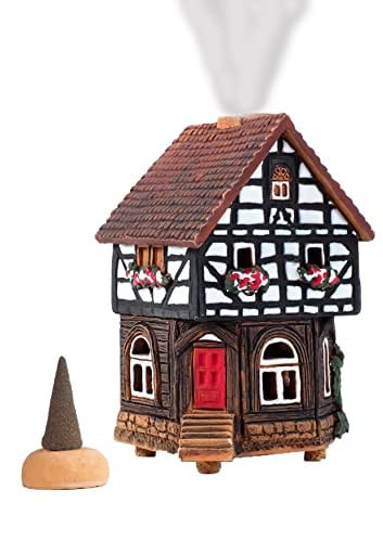 Midene Handgemaakte Keramische Aroma Kaars Huisje - Historische Huizen in Lauterbach S19-6