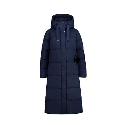 Langmantel LUHTA "Luhta Mantel Heinis", Damen, Gr. 36, blau (dunkel blau), Stoff, 100% Polyester, normal, Mäntel